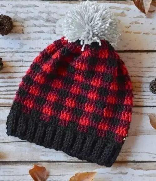 成人冰冰帽子钩针视频